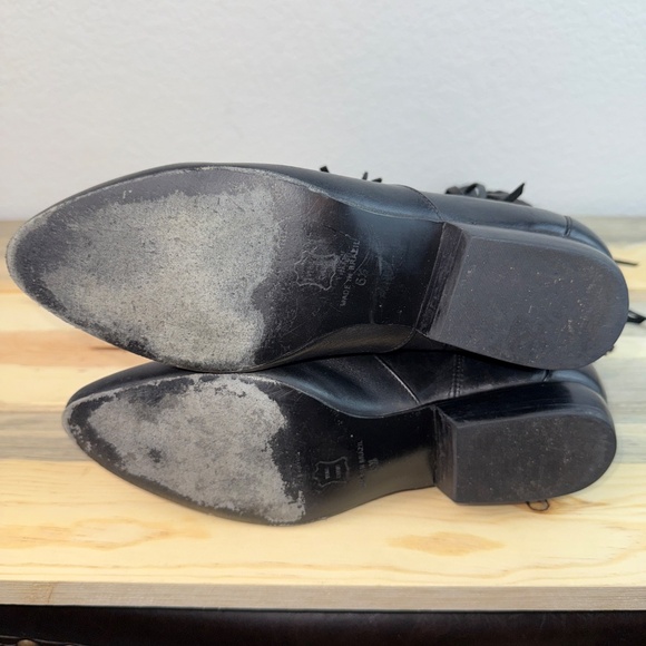 Pour La Victoire Black Fringe Heeled Boots - Picture 6 of 10